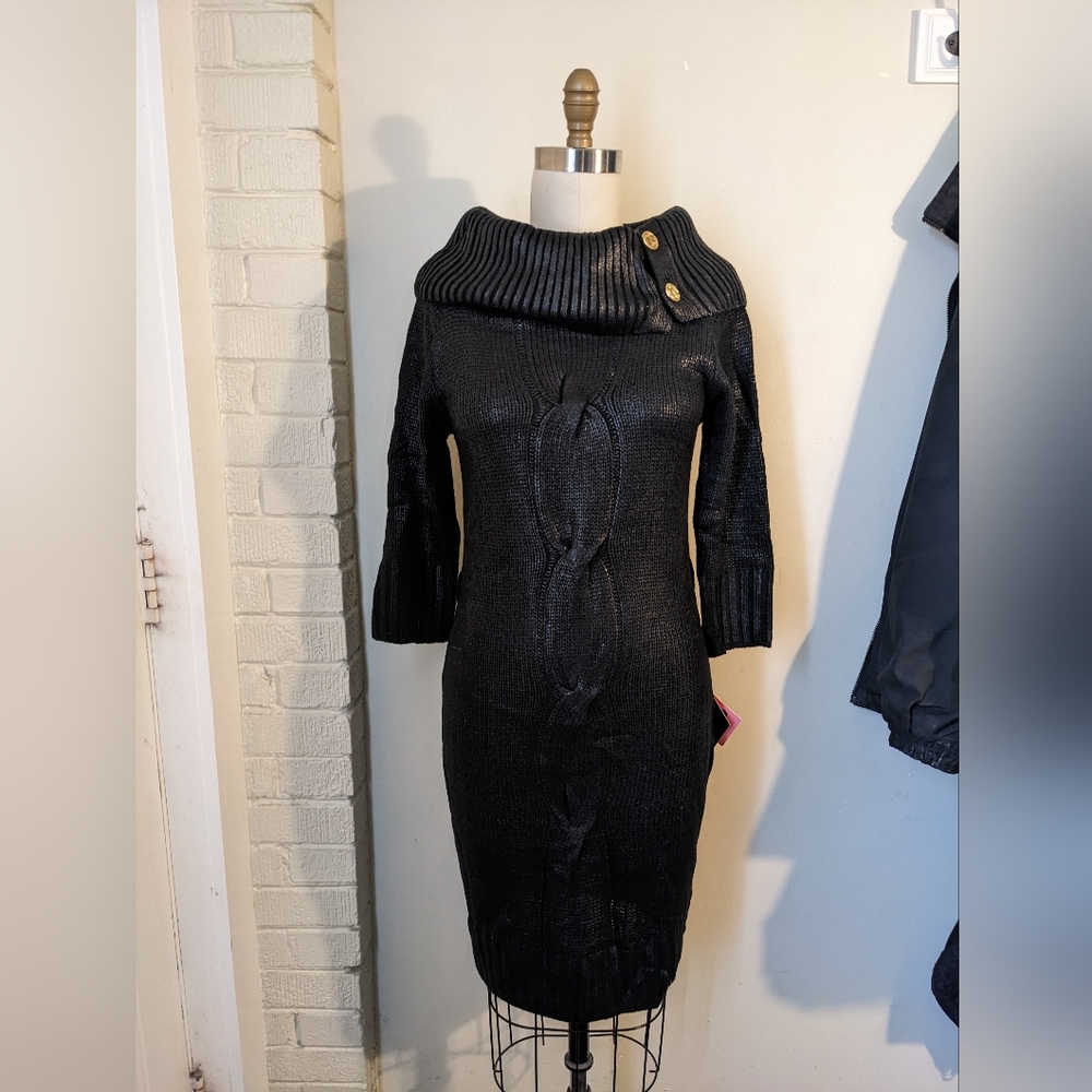 Baby Phat black sweater dress NWT